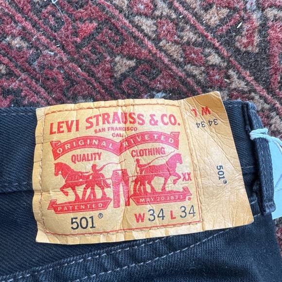 Levi black jeans, size 34x34 - Picture 7 of 9